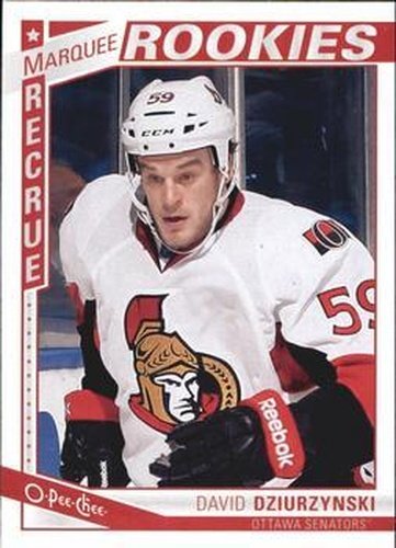 #546 David Dziurzynski - Ottawa Senators - 2013-14 O-Pee-Chee Hockey