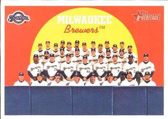 #546 Milwaukee Brewers - Milwaukee Brewers - 2008 Topps Heritage Baseball