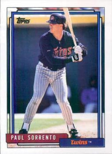 #546 Paul Sorrento - Minnesota Twins - 1992 Topps Baseball