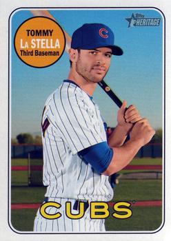 #546 Tommy La Stella - Chicago Cubs - 2018 Topps Heritage Baseball
