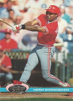 #546 Herm Winningham - Cincinnati Reds - 1991 Stadium Club Baseball
