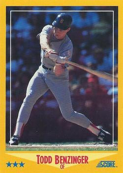 #546 Todd Benzinger - Boston Red Sox - 1988 Score Baseball