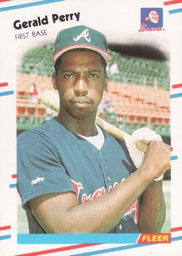 #547 Gerald Perry - Atlanta Braves - 1988 Fleer Baseball