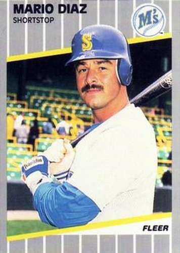 #547 Mario Diaz - Seattle Mariners - 1989 Fleer Baseball
