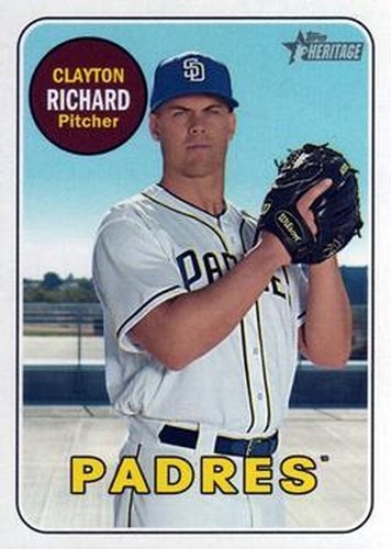 #547 Clayton Richard - San Diego Padres - 2018 Topps Heritage Baseball