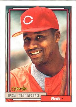 #547 Herm Winningham - Cincinnati Reds - 1992 O-Pee-Chee Baseball
