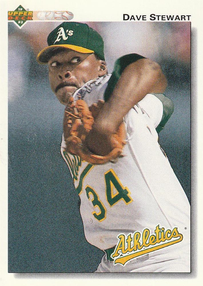 #547 Dave Stewart - Oakland Athletics - 1992 Upper Deck Baseball