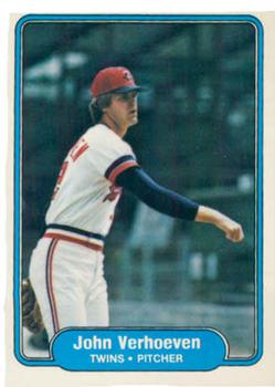 #547 John Verhoeven - Minnesota Twins - 1982 Fleer Baseball