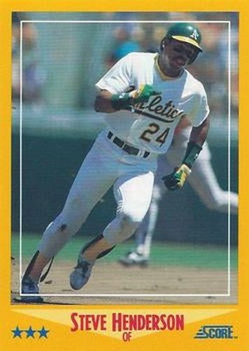 #547 Steve Henderson - Oakland Athletics - 1988 Score Baseball