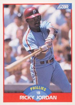 #548 Ricky Jordan - Philadelphia Phillies - 1989 Score Baseball