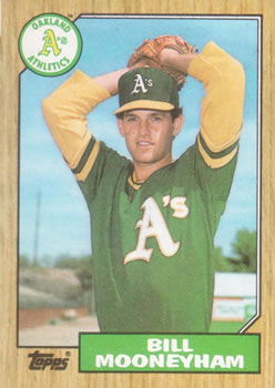 #548 Bill Mooneyham - Oakland Athletics - 1987 Topps Baseball