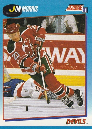 #548 Jon Morris - New Jersey Devils - 1991-92 Score Canadian Bilingual Hockey
