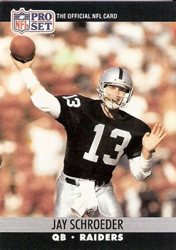 #548 Jay Schroeder - Los Angeles Raiders - 1990 Pro Set Football