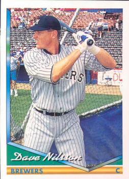 #548 Dave Nilsson - Milwaukee Brewers - 1994 Topps Baseball