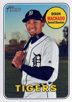 #548 Dixon Machado - Detroit Tigers - 2018 Topps Heritage Baseball