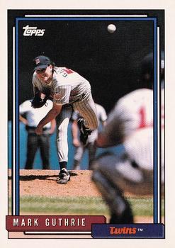 #548 Mark Guthrie - Minnesota Twins - 1992 Topps Baseball