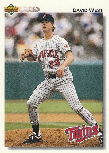 #548 David West - Minnesota Twins - 1992 Upper Deck Baseball