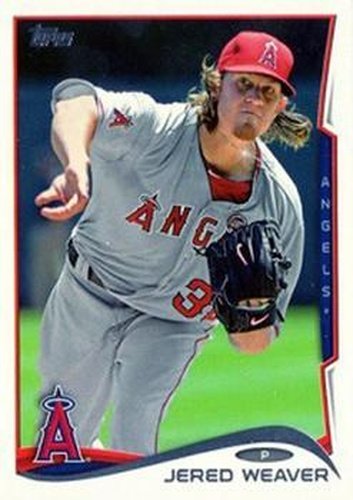 #548b Jered Weaver - Los Angeles Angels - 2014 Topps Baseball