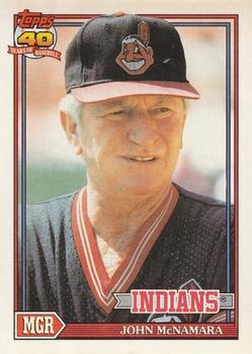 #549 John McNamara - Cleveland Indians - 1991 O-Pee-Chee Baseball