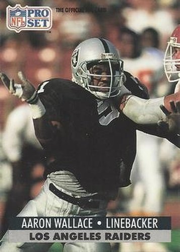 #549 Aaron Wallace - Los Angeles Raiders - 1991 Pro Set Football