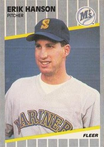 #549 Erik Hanson - Seattle Mariners - 1989 Fleer Baseball