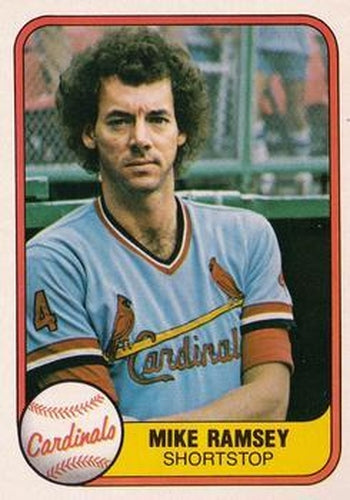 #549 Mike Ramsey - St. Louis Cardinals - 1981 Fleer Baseball