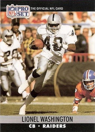 #549 Lionel Washington - Los Angeles Raiders - 1990 Pro Set Football