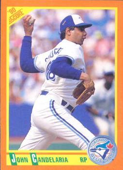 #54T John Candelaria - Toronto Blue Jays - 1990 Score Rookie & Traded Baseball