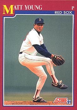 #54T Matt Young - Boston Red Sox - 1991 Score Rookie & Traded Baseball