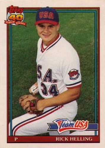 #54T Rick Helling - USA - 1991 Topps Traded Baseball
