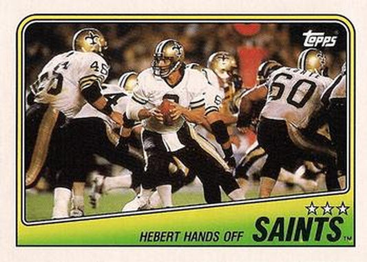 #54 Saints Team Leaders - Bobby Hebert - New Orleans Saints - 1988 Topps Football