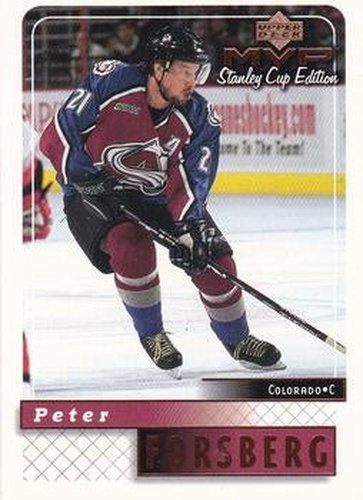 #54 Peter Forsberg - Colorado Avalanche - 1999-00 Upper Deck MVP Stanley Cup Edition Hockey