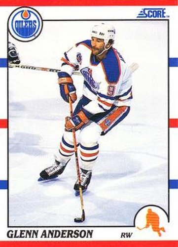 #54 Glenn Anderson - Edmonton Oilers - 1990-91 Score Hottest and Rising Stars Hockey
