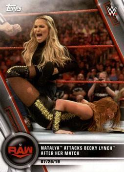 #54 Natalya Attacks Becky Lynch After Her Match - 2020 Topps WWE Women's Division Wrestling