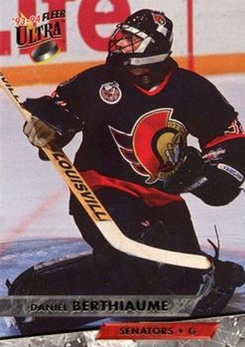 #54 Daniel Berthiaume - Ottawa Senators - 1993-94 Ultra Hockey
