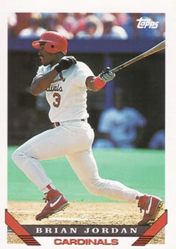 #754 Brian Jordan - St. Louis Cardinals - 1993 Topps Baseball