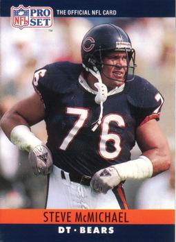 #54 Steve McMichael - Chicago Bears - 1990 Pro Set Football