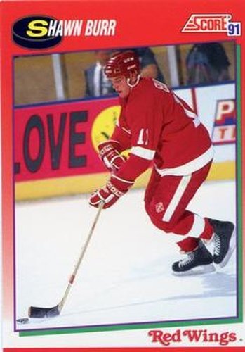 #54 Shawn Burr - Detroit Red Wings - 1991-92 Score Canadian Hockey