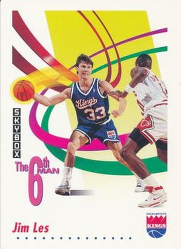 #454 Jim Les - Sacramento Kings - 1991-92 SkyBox Basketball