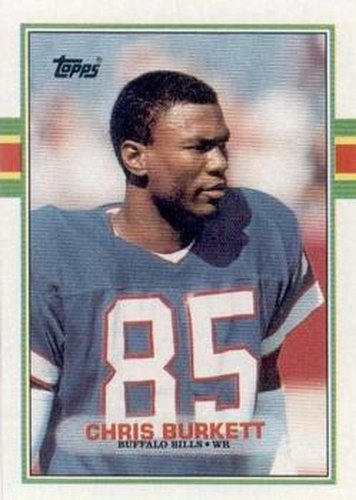#54 Chris Burkett - Buffalo Bills - 1989 Topps Football
