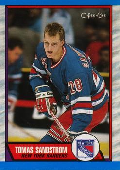 #54 Tomas Sandstrom - New York Rangers - 1989-90 O-Pee-Chee Hockey