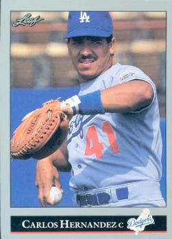 #54 Carlos Hernandez - Los Angeles Dodgers - 1992 Leaf Baseball