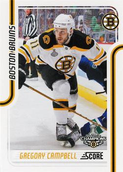 #54 Gregory Campbell - Boston Bruins - 2011-12 Score Hockey