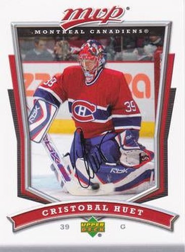 #54 Cristobal Huet - Montreal Canadiens - 2007-08 Upper Deck MVP Hockey