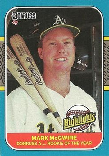 #54 Mark McGwire - Oakland Athletics - 1987 Donruss Highlights Baseball