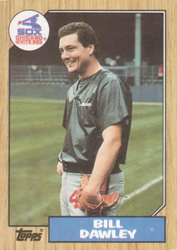 #54 Bill Dawley - Chicago White Sox - 1987 Topps Baseball