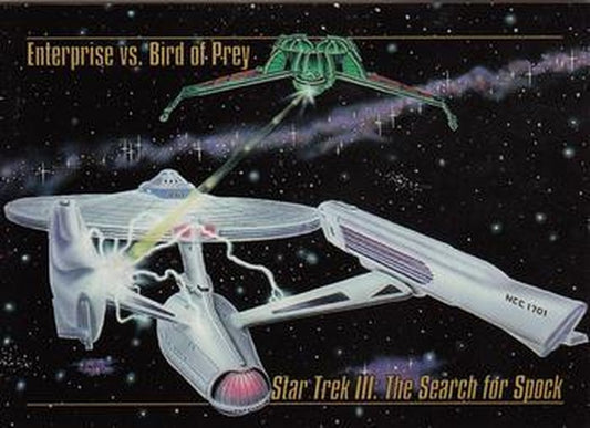 #54 Enterprise vs. Bird of Prey - 1993 SkyBox Star Trek Master Series