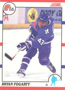 #54 Bryan Fogarty - Quebec Nordiques - 1990-91 Score Canadian Hockey