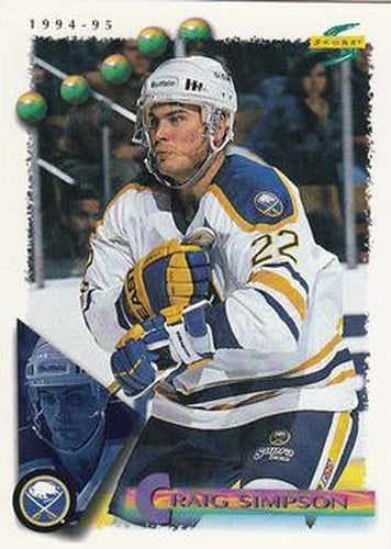 #54 Craig Simpson - Buffalo Sabres - 1994-95 Score Hockey