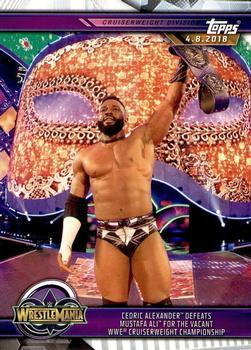 #54 Cedric Alexander Defeats Mustafa Ali for the vacant WWE Cruiserweight Championship - 2019 Topps WWE Road to Wrestlemania Wrestling